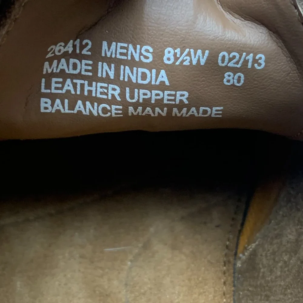 BOSTONIAN‎ Pavillion Taupe Leather Burnish Wingtip Oxfords